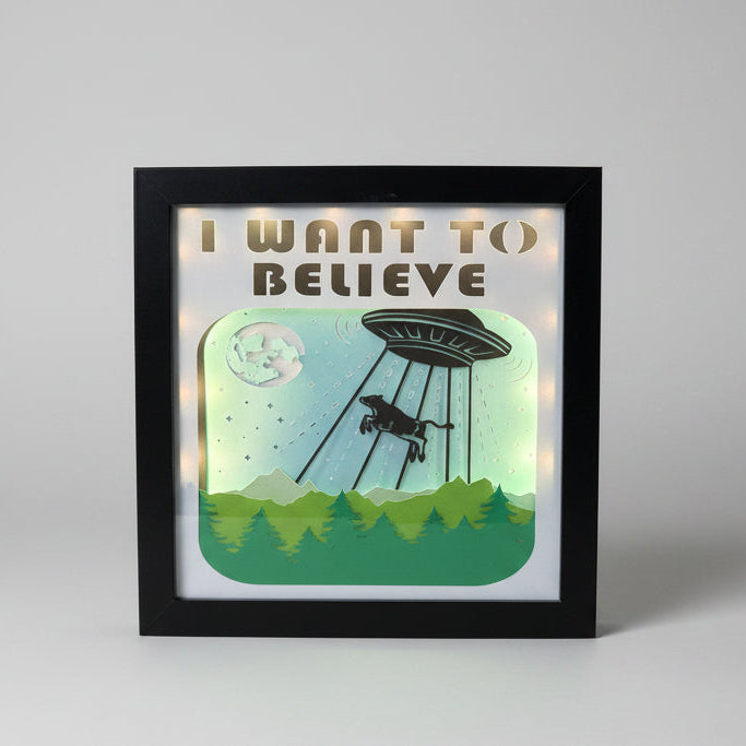I Want to Believe Lighted Shadowbox
