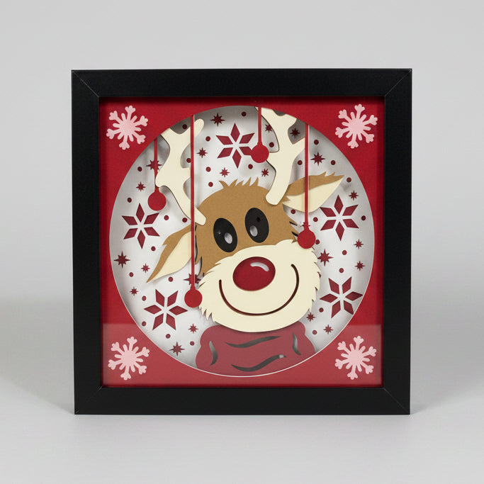 Rudolph Lighted Shadowbox
