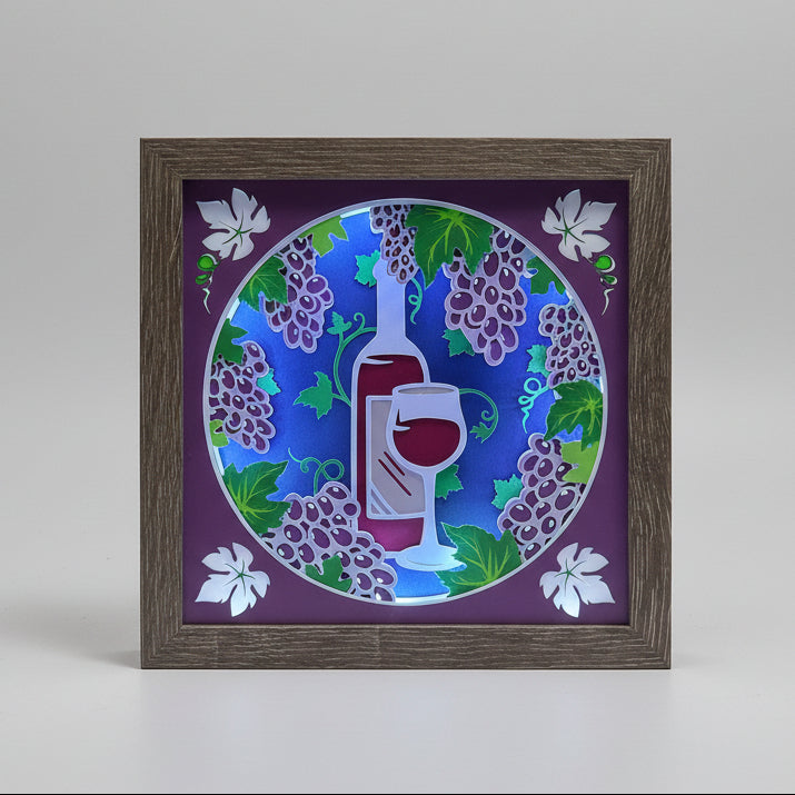 Wine Lighted Shadowbox