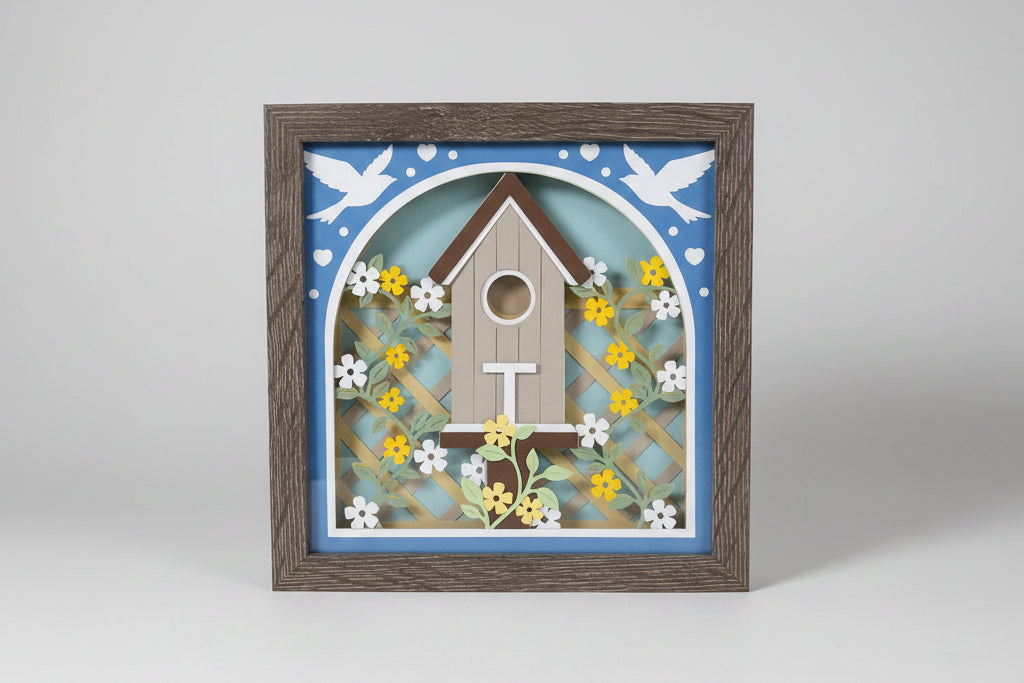 Birdhouse Lighted Shadowbox
