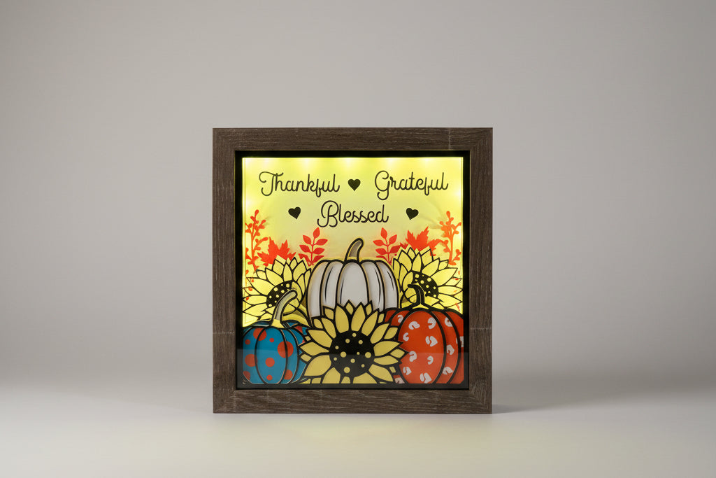 Thankful Lighted Shadowbox