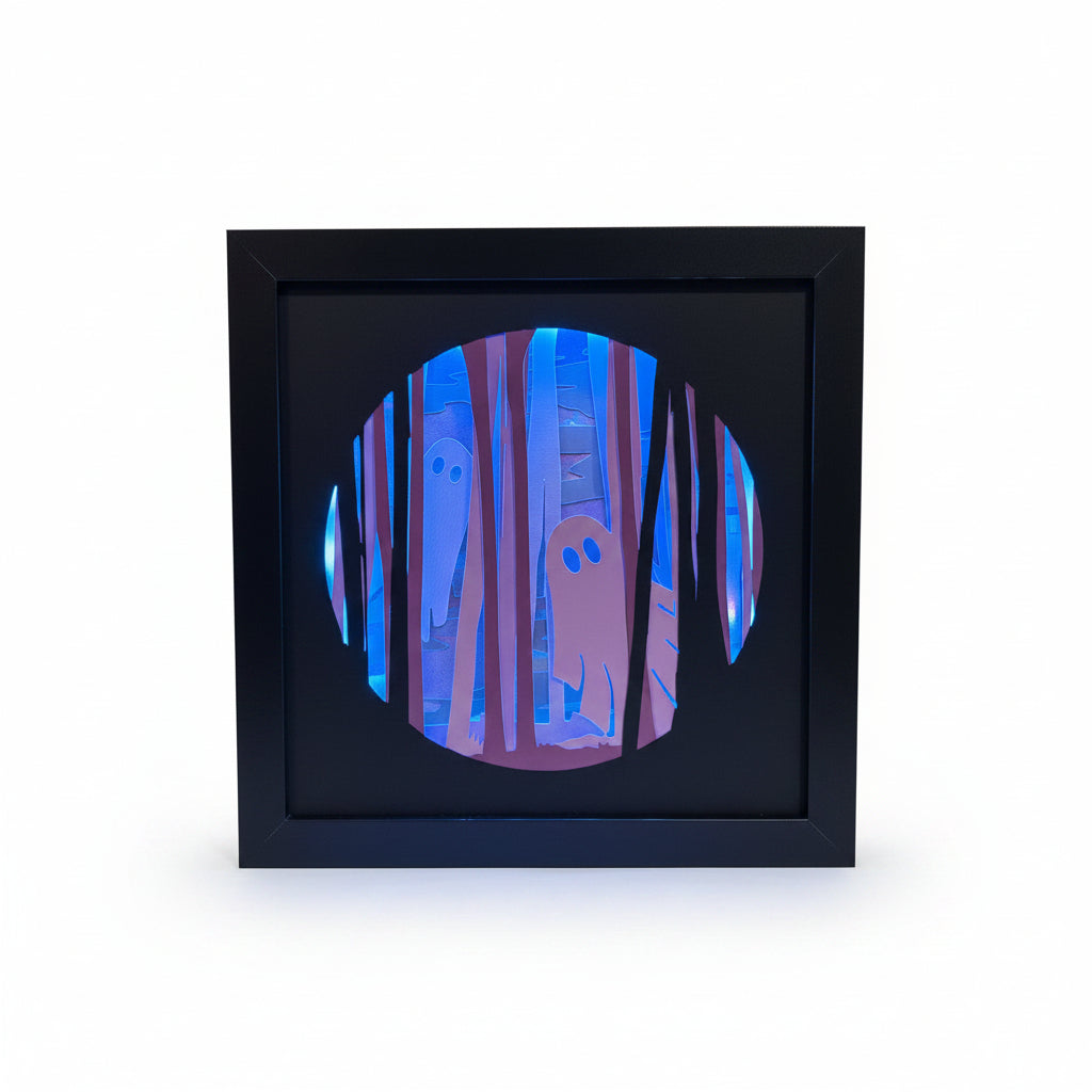 Ghosts in the Woods Lighted Shadowbox