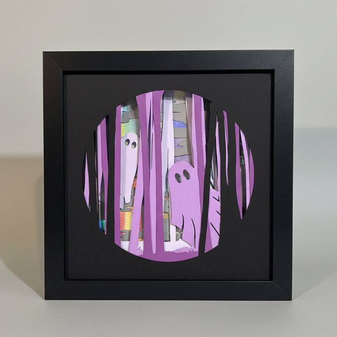 Ghosts in the Woods Lighted Shadowbox