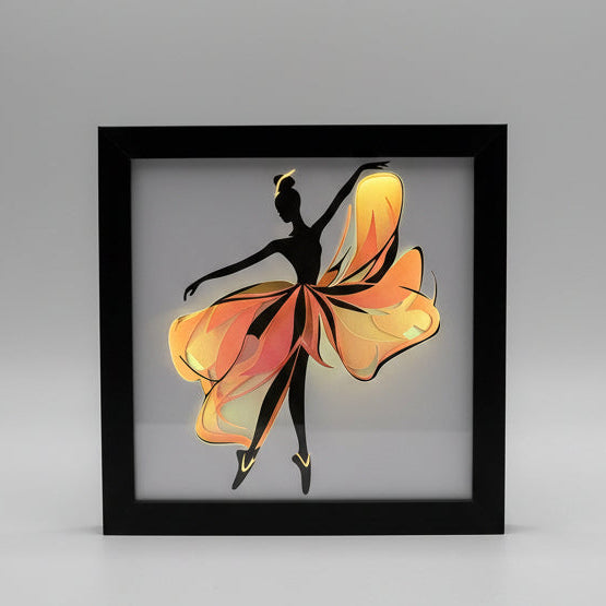 Ballerina Lighted Shadowbox