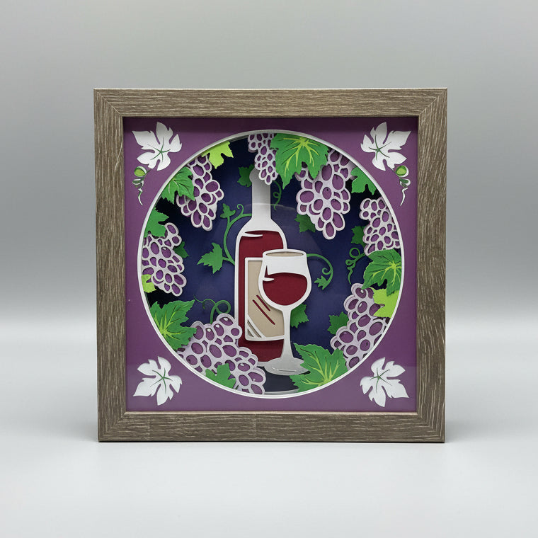 Wine Lighted Shadowbox