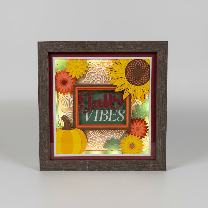 Fall Vibes Lighted Shadowbox