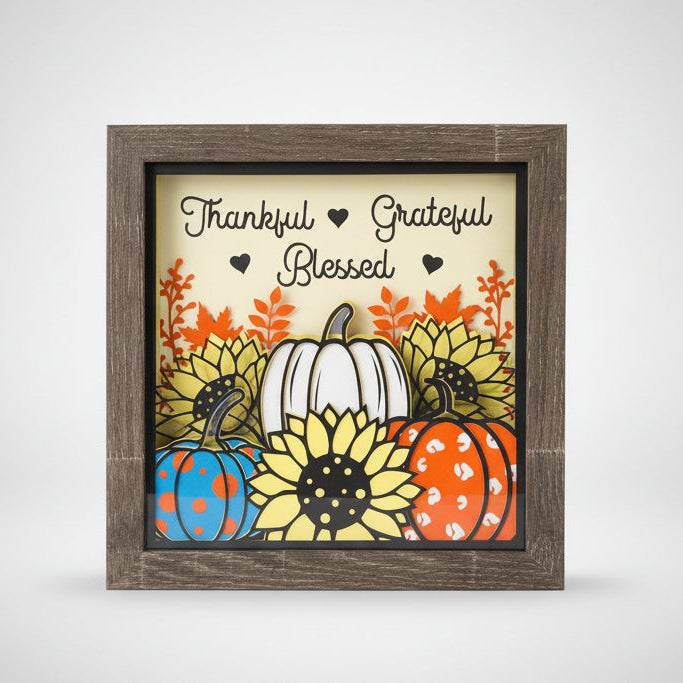 Thankful Lighted Shadowbox