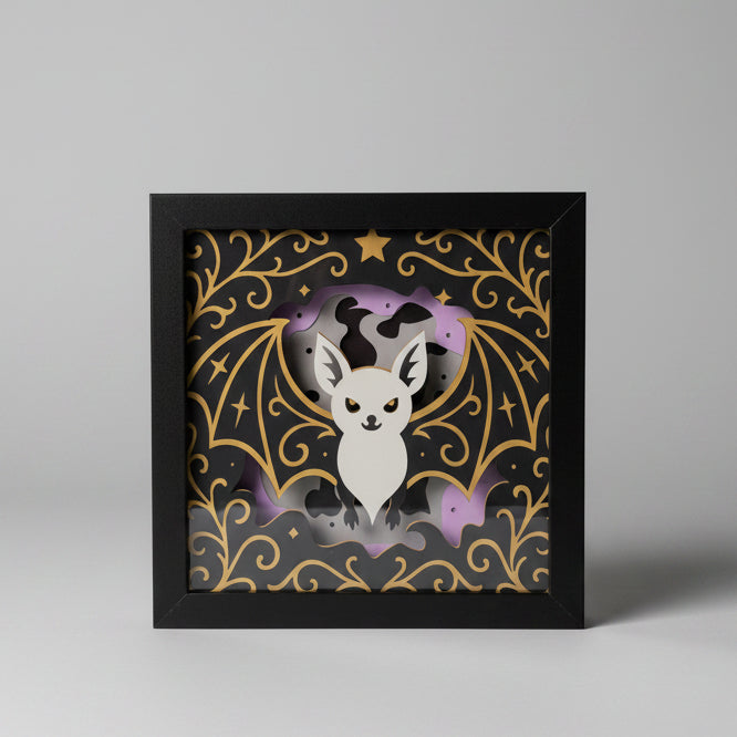 Bats Lighted Shadowbox