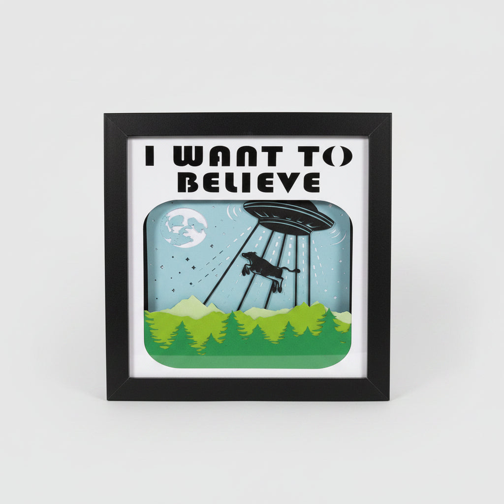 I Want to Believe Lighted Shadowbox