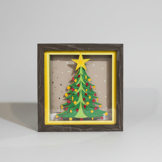 Christmas Tree Lighted Shadowbox
