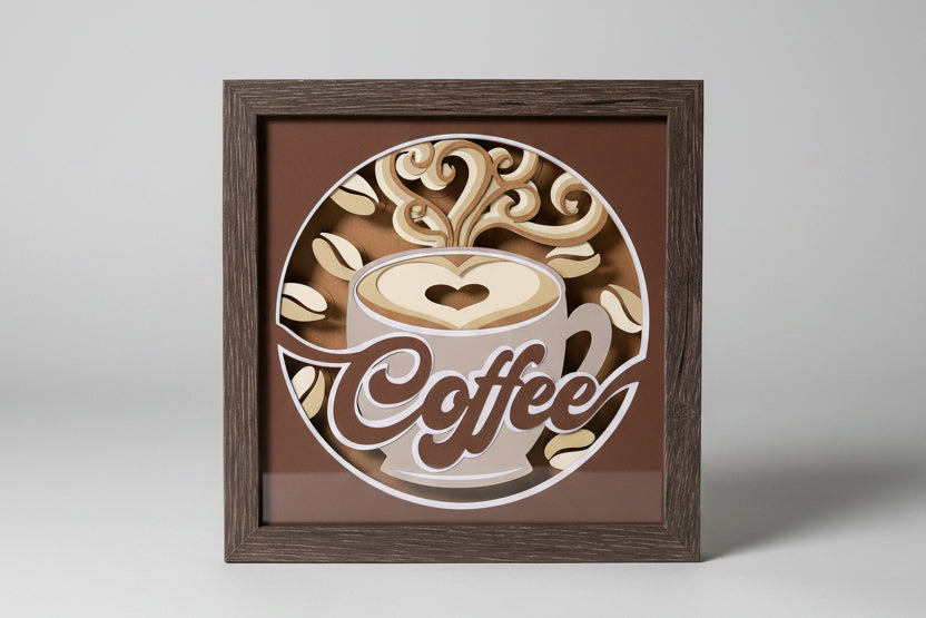 Coffee Lighted Shadowbox