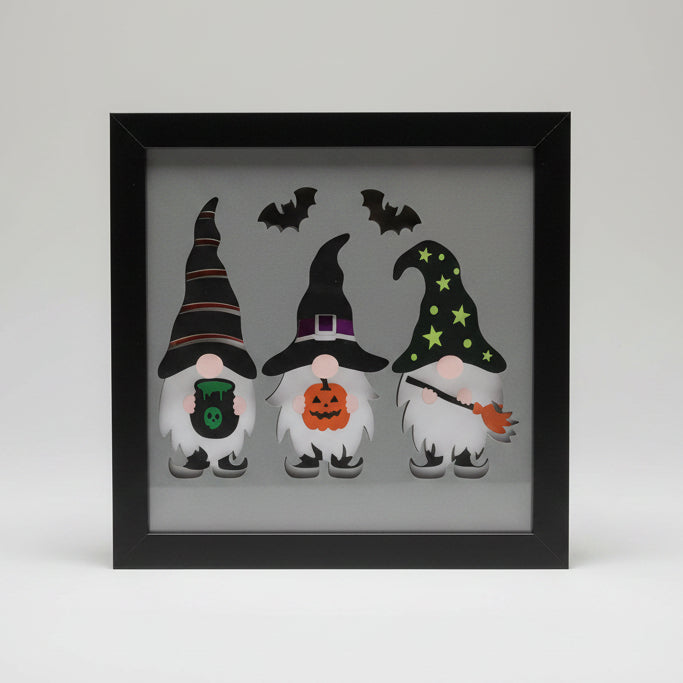Halloween Gnomes Lighted Shadowbox
