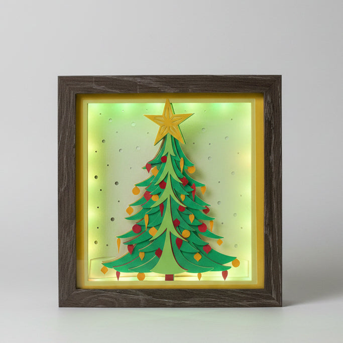 Christmas Tree Lighted Shadowbox