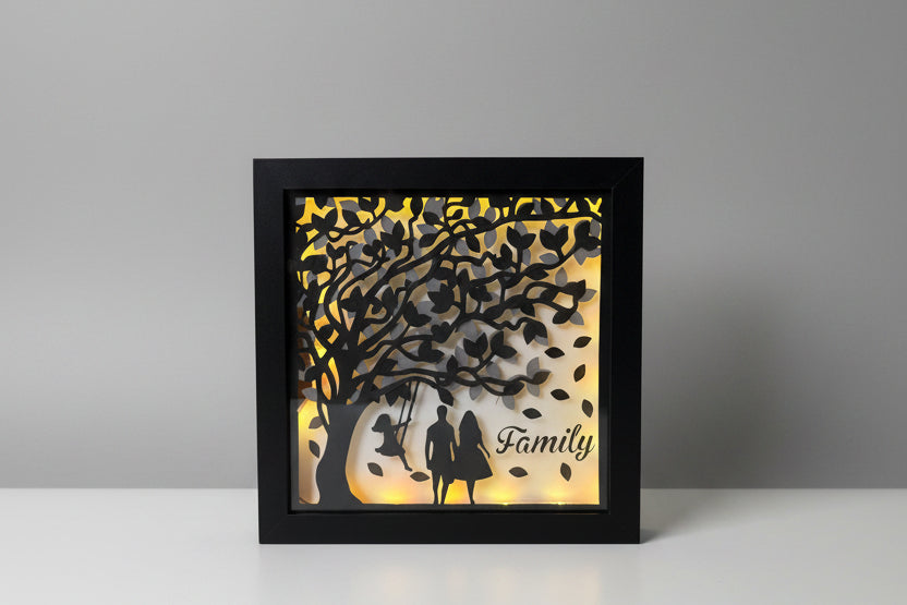 Family Lighted Shadowbox
