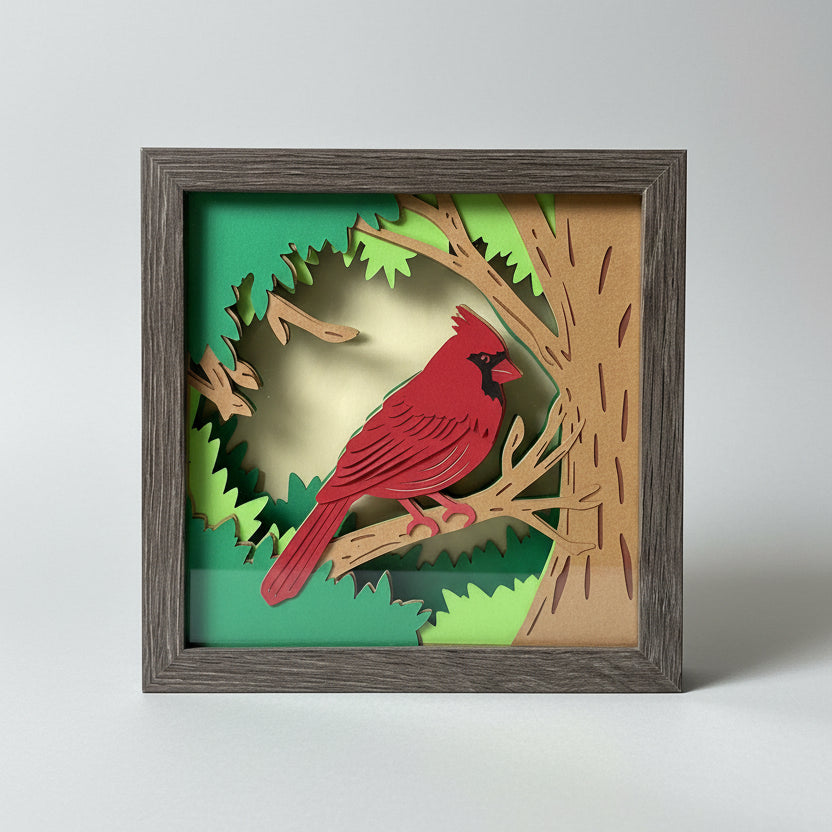 Cardinal Lighted Shadowbox