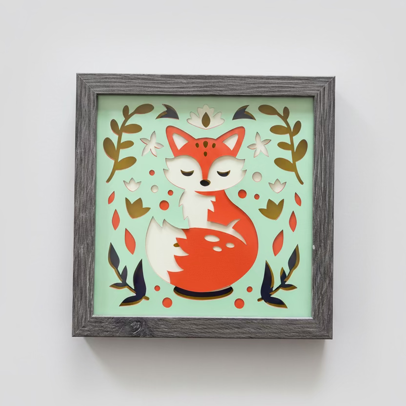 Fox Lighted Shadowbox