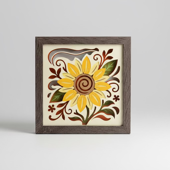 Sunflower Lighted Shadowbox