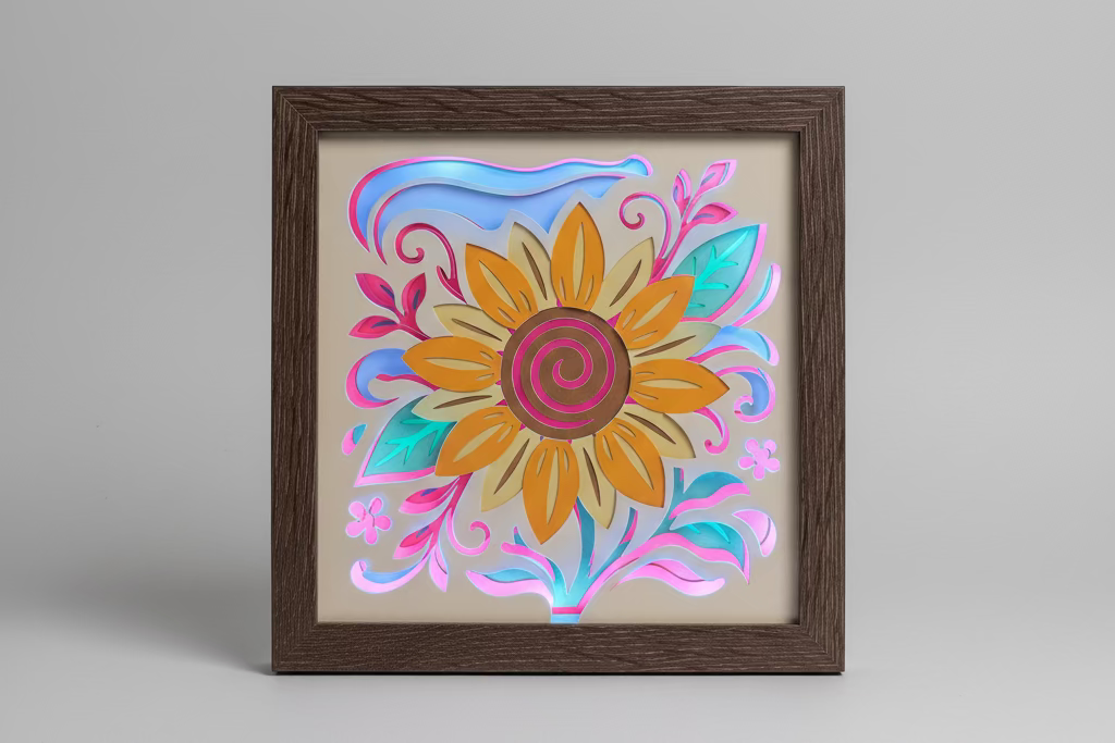 Sunflower Lighted Shadowbox